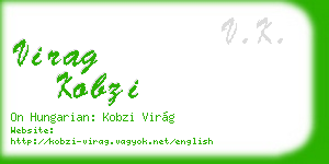 virag kobzi business card