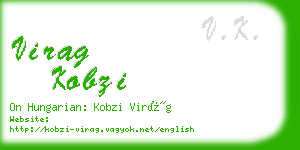 virag kobzi business card